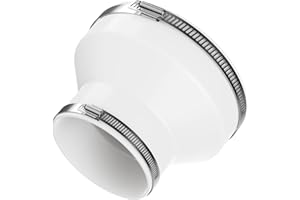 HG Power Reduzierstück 150 auf 100mm mit 2 Schlauchschellen – Abluftschlauch Adapter für Dunstabzugshaube, Trockner, Lüftung, Rohrventilator, Rundrohr