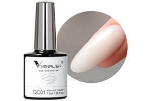 V VENALISA VENALISA Gel Construction Ongle UV Builder Gel natur couleur blanc white fumé Vernis Gel UV Semi Permanent pour Réparation de Manucure,Kit Manucure