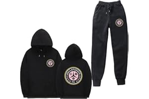 Parkourer Sudaderas de Forro Polar con Capucha Hombre/Mujere Dellafuente F.C Impreso Manga Larga Essentials Hoodie set Hip Hop Manga Larga Hoodie set Entrenamiento Casual Pullover set