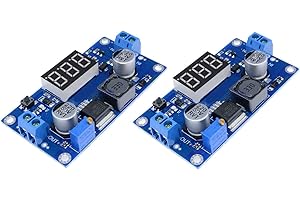 ATEC BY CARBONI CHRISTIAN ATEC - 2 x DC/DC Step Up IN:4,3-32V OUT:5-40V [4A Max] con Display Led (XL-6009-LED (2Pz))