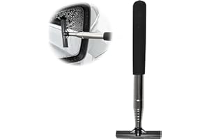 AUIRSHIKY Mirror Squeegee for Car, tragbarer Teleskop Reinigungsschaber, Spiegel Scheibenwischer, geeignet zum Reinigen von Auto Rückspiegel Windschutzscheibe (schwarz)