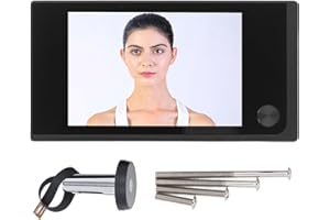 Nikou Spioncino Digitale, Schermo a Colori da 3,5 Pollici, 1 MP 120° Campanello Digitale Telecamera Elettronica a Spioncino, 24 Ore Monitoraggio, per Porta Spessore 35-100 mm
