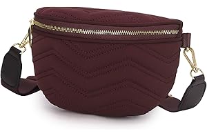 Wind Took Bolso Riñoneras de Moda Bolso Bandolera Mujer Impermeable Bolso Hombro,Riñonera Multifunción con Correa Ajustable para Diario Viaje y Compras 21 x 8.5 x 14 cm Rojo