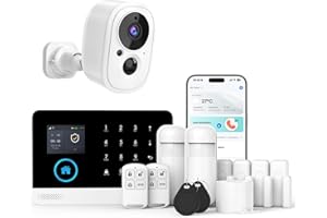 LWOHSI Sistema de Alarma inalámbrico 4G+WiFi con cámara Exterior: configuración rápida y Sencilla, sin cuotas mensuales, Control Mediante App para la Seguridad del hogar