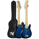 Midex CEG-30BL Amplifier Full 1/4 30 Inch Electric Guitar Set Blue Black for Children 4-6 Years Old