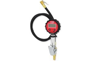 KS Tools 515.1970 Digitaler Druckluft-Reifenfüllmesser,0-14bar rot