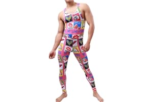 Juflam Body da uomo con bretelle, da wrestling o come costume da bagno Sotto maglie sportive