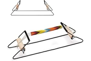 Qcwwy Bead Kit, Einfach zu bedienen Beading Weaving Beading Set Holz und Edelstahl für Anfänger DIY Strickmaschine