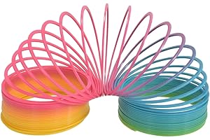 D.A.Y. REPUBLIC Magic Rainbow Spring Coil 7.5cm x 6.5cm Colourful Stretchy Bouncing Fidget Toy Ideal Kids Parties Gifts Party Bags Prizes, Perfect Sensory Toys for Autistic Children (7.5cm Magic Spring 1 Pack)