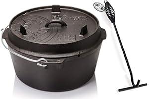 Petromax Marmite ft9-t (fond planer Oven planer) avec lève-couvercle