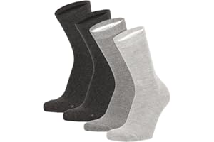 LIEBLINGSSTRUMPF24 BY KORONOWSKI 8 Paar Bambus Socken ohne Naht Kinder Junge Mädchen Basic-Socken Öko-Tex Standard 100 (MULTI GEY, 31-34)