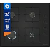 Balay 3ETG464SB Gas Hob, 4 Burner, Self-ignition, GasStop, Black | If the flame is accidentally extinguished, GasStop safety