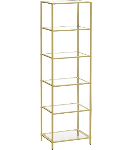 Mensola Angolare 3 Ripiani Convenience Concepts Royal Crest - Cromato E Vetro - Scaffale Portaoggetti Per Soggiorno O Ufficio