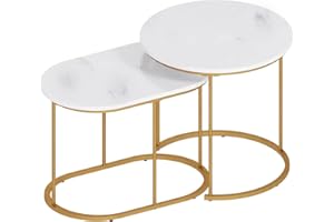 soges Set di 2 tavolini da salotto Tavolino da salotto Tavolino da divano Nido di Tavolino, comodino per soggiorno ingresso camera da letto
