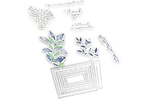 ‎ARUIEYS 2025 Neue Metall Schneiden Sterben Und klar Stempel Set, Für DIY Kunst Geburtstage Ostern Grußkarte Scrapbooking Handwerk Fotoalbum (M1724-stempel und Stanzformen Set)