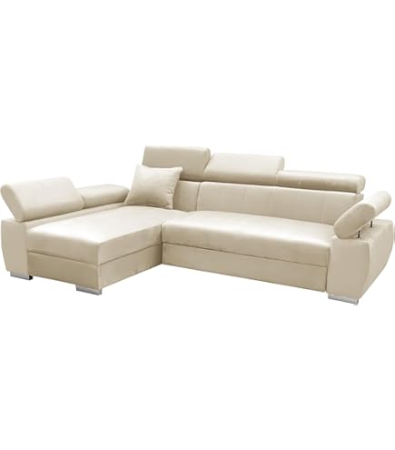 Domo Polstermöbel Ecksofa Capri L-Form Schlaffunktion