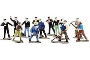 Dapol Model Railway Rail Workmen Plastic Kit - OO Scale 1/76,Black