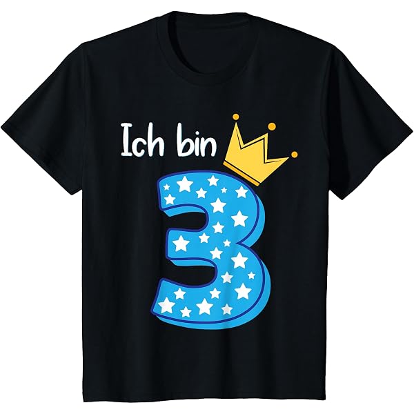 Personalisiertes Kinder T-Shirt ‚3. Geburtstag‘ – Jungen Shirt Mit Namen, Grau Meliert