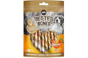 FLUVAL Zeus BetterBones Bâtonnets à mâcher torsadés pour chien, avec saveur de thym, de romarin et de viande de poulet, 10 cm