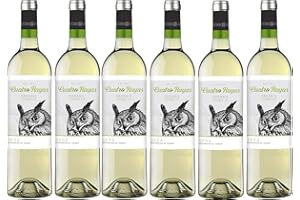 BODEGA CUATRO RAYAS Cuatro Rayas Vino Blanco Verdejo Ecológico - 6 Botellas de 750 ml (Total: 4.5 L)