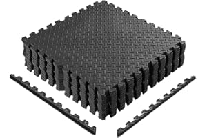 FFITNESS TAPPETINO FITNESS PER PALESTRA A PUZZLE SUPERFICIE DI PROTEZIONE PER PAVIMENTO SET 16 PEZZI 30 X 30 X 1,2 CM TATAMI PUZZLE