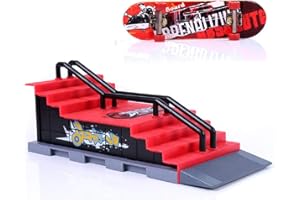 Sipobuy DIY Assembly Mini Finger Skateboard Deck Truck Skate Park Board With Ramp Accessories Sets (Scene F)