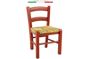 ZSTYLE Silla para niños de madera con diseño de paja, color rojo, 1 unidad