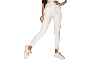 Nina Carter P056 - Pantalon en jean pour femme - Coupe skinny - Taille haute