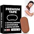 ZIBUYU® 30-Conut Anti-Snore Mouth Tape Mute Snoring Tape for Mouth Breathing Sleep Mouth Tape Improves Breathing Abnormalities Safe Adhesive Pre-cut Anti-Snore Mouth Tape for Kids Adults, Beige