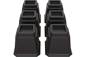 Lutown-Teen Bed Risers 5 inch Heavy Duty Furniture Risers for Sofas, Chair Risers Sofa Risers Table Risers Set of 6 Pack, Black