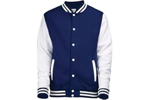 Coole-Fun-T-Shirts College Jacke weißer Ärmel in Black, red, Blue, Grey, Navy, lila, pink, Green, Wine Size XS S M L XL XXL Erwachsene und Kinder