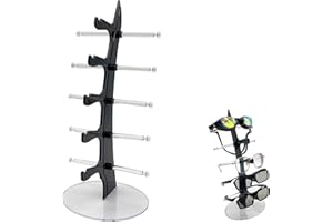 PEZEEU Supporto per occhiali Portaocchiali Espositore Da Sole Per Occhiali a 5 Strati Sole Sunglasses Display per la Conservazione e la Presentazione, per casa, ufficio, scrivania, idea regalo
