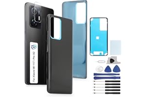 RongZy Ersatz für Xiaomi 11T / 11T Pro 5G Backcover Akkudeckel Batterietür Gehäuse Rückseite mit Tool Kit(Schwarz)