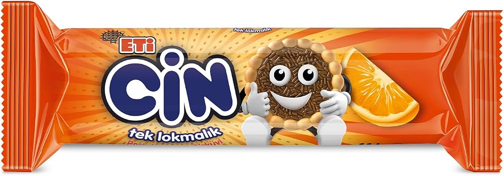 Eti Cin Lokmalık Portakallı Bisküvi 114 g x 18 Adet