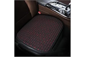 JNNJ 2 Stück Sitzkissen Auto Vordersitze, Auto Sitzauflage Sitzkissen Sitzbezüge Avec Fond Antidérapant, Anti Rutsch Autositzschoner, Für Auto Vordersitz(Schwarz/Rot)