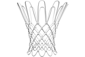 KLINK Red para Canasta de Baloncesto Basket 12 Bucles Repuesto 12 Lazos Tamaño Reglamentario para Cestas Estándar Aro de 12 Ganchos