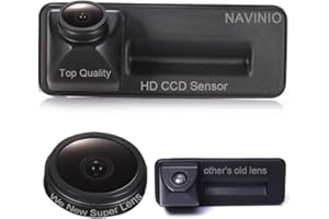 Navinio Cámara Reversible del vehículo de 170 ° integrada en Caso maneja la cámara de Marcha atrás Cámara de Visión Trasera para Skoda Rapid Roomster Fabia Y6 Yeti Octavia II 1Z5 VW Golf 5 V Audi A1