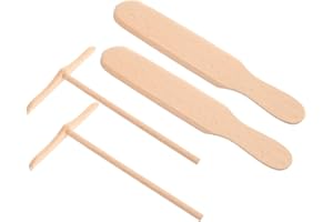 DOITOOL 4Pcs Crepe Spreader Set Professionale Crepe Crocette di Legno Crepe Strumenti per Fare Crepes Crepes Spreader Set Crepe Kit Crepe Set di Strumenti di Crepe Accessori Per Caffè