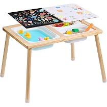 Table à Eau Et Sable VEVOR – 37 Accessoires, Cascade Double Face, Sensorielle, Pour Enfants 3 Ans+, Facile à Nettoyer