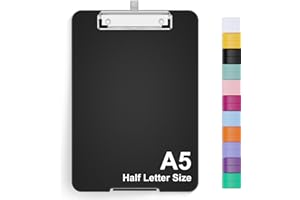 Hnogri Uchwyt blokowy A5 ze schowkiem, składane deski zaciskowe dla pielęgniarek, plastikowe składane deski zaciskowe, artykuły biurowe, deski zaciskowe do menu do pracy.