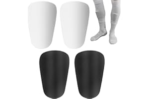 Rigidstone 4 Pièces Protege Tibia Foot, 6x10CM Protege Tibia Foot Enfant, Mini Protège-Tibias Légers pour Le Football, Fort et Léger Protege Tibia pour Jeux de Football, Jogging