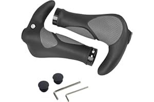 Bike Grips Monluky Handlebar Grips Non-Slip Soft Rubber, Aluminum, Waterproof, Ergonomic, Bike Handlebar Grips for MTB BMX Cycling Cycle Road Mountain Electric Folding Bicycle Tricycle Scooter, 1 Pair