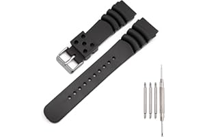 LDDAL Rubber Strap Compatible with Seiko Divers Watches for Men's 22mm Watch band Replacement