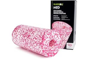 BLACKROLL BLACK ROLL Med Soft Rodillo de Espuma, Unisex-Adulto, Blanco/Rosa, 30 cm