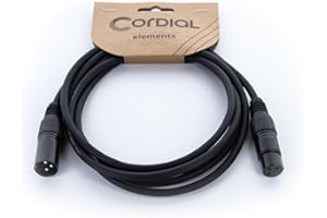 Cordial - ELEMENTS EM 1 FM, Cavo Bilanciato, XLR Maschio/XLR Femmina 1 m, Nero