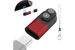 Ermorgen Charging Adapter Type C Compatible with LEDLENSER P&H Models Adapter, Magnetic Charger Fit with Various Torches & Headtorches inc P7R Core, H7R Core, H19R Signature, P18R - Red