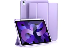 Vobafe Cover Compatibile con iPad Air 5 Generazione 2022/iPad Air 4 Generazione 2020 10.9 Pollici, Custodia in Supporto Protettivo con Pencil Holder - Supporta la Carica di Pencil 2nd Gen, Lavanda