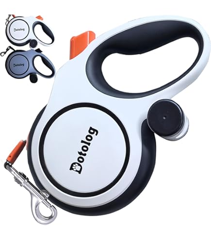 Taglory No-Tangle Intrekbare hondenriem, 5 m, zwaar belastbare honden, uitschuifbare riem, nylon tape, geschikt voor middelgrote en grote honden tot 45 kg, paars