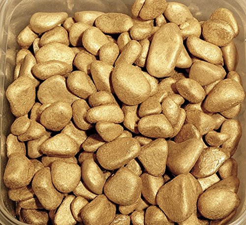 Marbles metallic 7-15mm gerundete Dekosteine 1 KG GOLD