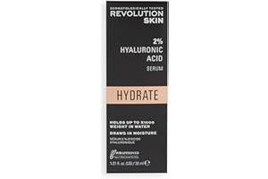 Revolution Skincare London, siero all'acido ialuronico, rimpolpa, ammorbidisce e idrata la pelle, soluzione al 2%, siero viso leggero, senza profumo, 30 ml